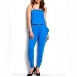 Armani Exchange Gray Strapless Jumpsuit small